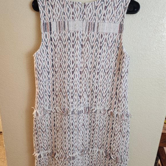 Akemi + Kin Oreley Tweed Fringe Sleeveless Shift Dress Size 6 - Picture 7 of 11
